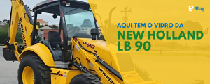 Para-brisa para Retroescavadeira New Holland LB 90