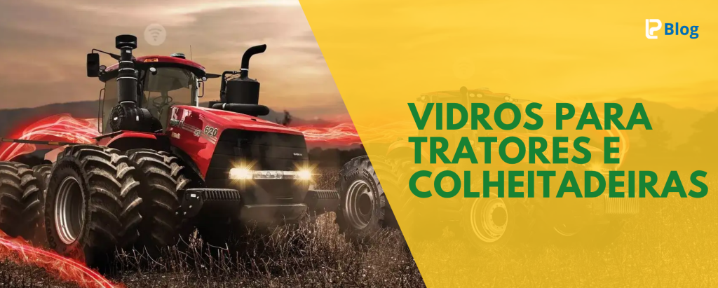 Instalação técnica de vidro agrícola em trator John Deere na região de Goiânia pelo VidrosTrator